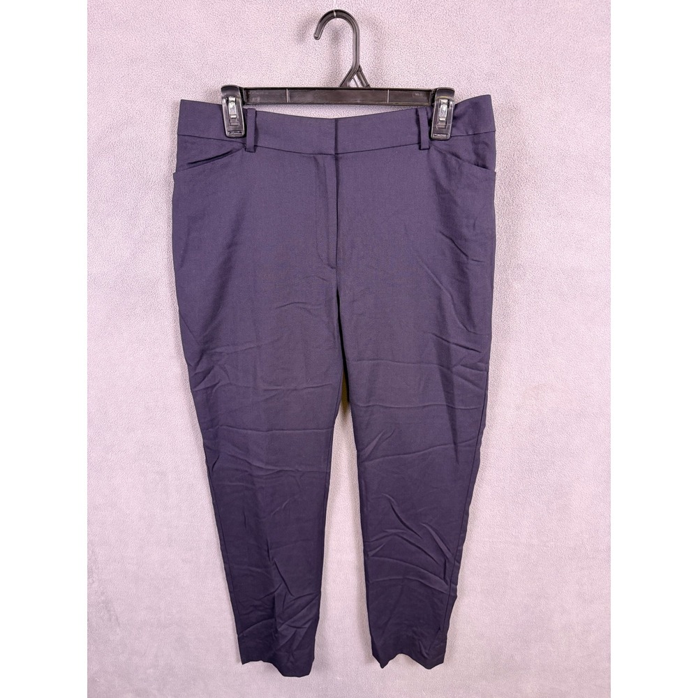 Brooks Brothers Dress Pants Womens 8 Navy Blue Italian Wool Ankle Academia